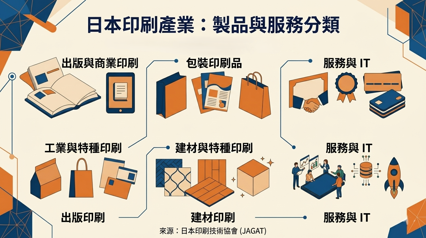 認識日本印刷產業、製品與服務分類